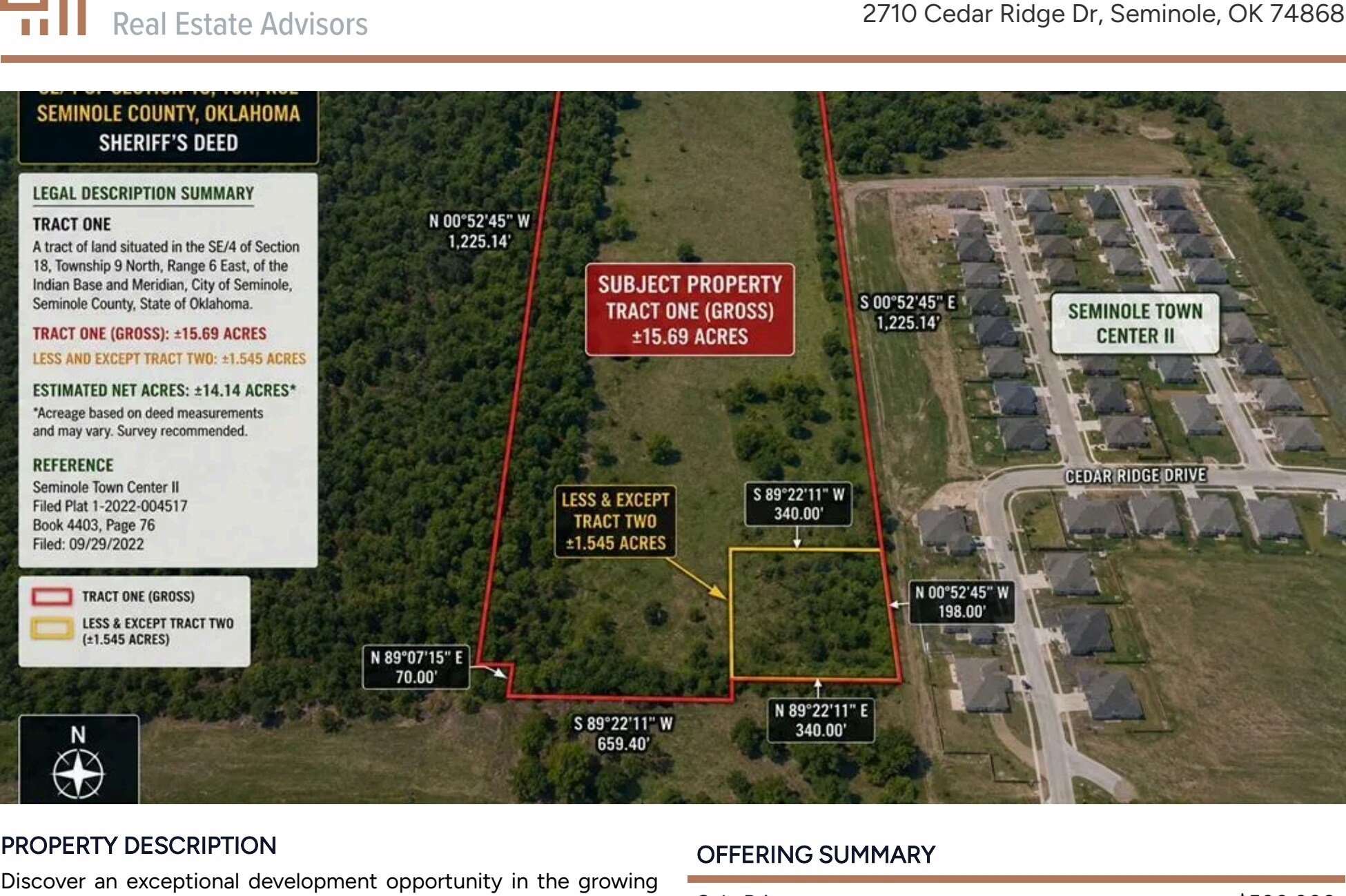 2801 Cedar Ridge Dr, Seminole, OK for Sale