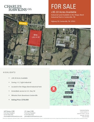 Centerville, TN Industrial - Good Life Way / Broome Lane Centerville, TN Industrial - Good Life Way / Broome Lane