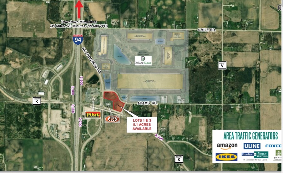 Adams Road & N Frontage, Caledonia, WI for Sale