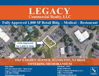 Hamilton, NJ Commercial Land - 1561 Olden ave