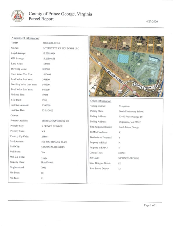 16600 Sunnybrook Rd, Petersburg, VA for Sale