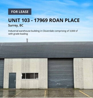 Surrey, BC Industrial - 17969 Roan Pl Surrey, BC Industrial - 17969 Roan Pl