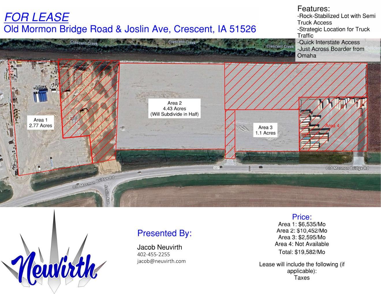 Old Mormon Bridge Road @ Joslin Ave, Crescent, IA for Rent