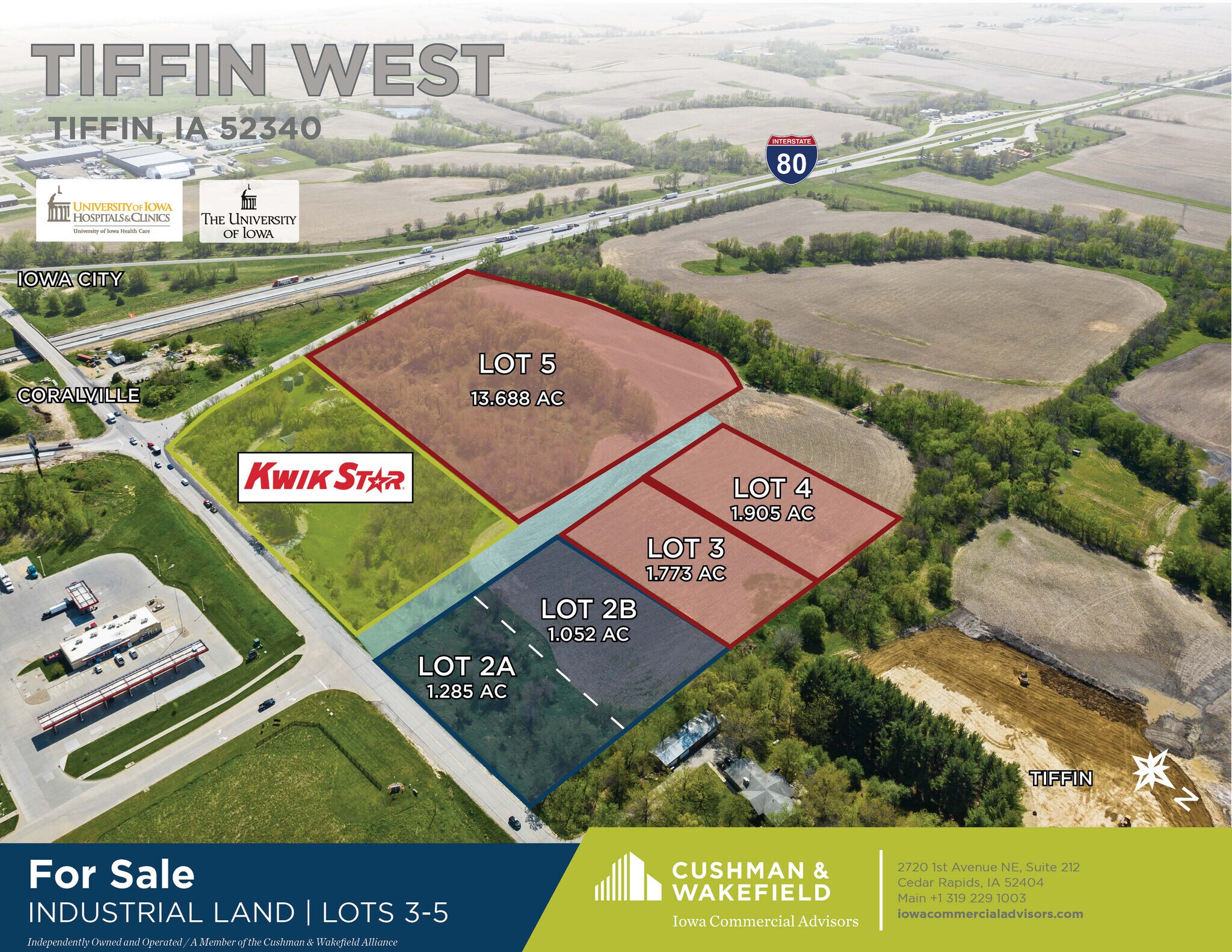 Interstate 80, Tiffin, IA for Sale