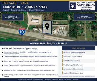 Vidor, TX Commercial Land - 18864 I-10