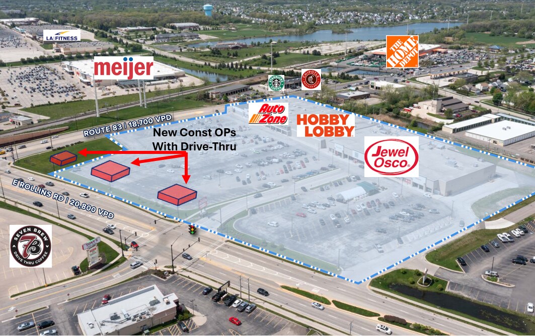 818-900 E Rollins Rd, Round Lake, IL for Rent