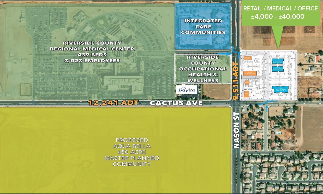 NEC Cactus Ave & Nason St, Moreno Valley, CA for Rent