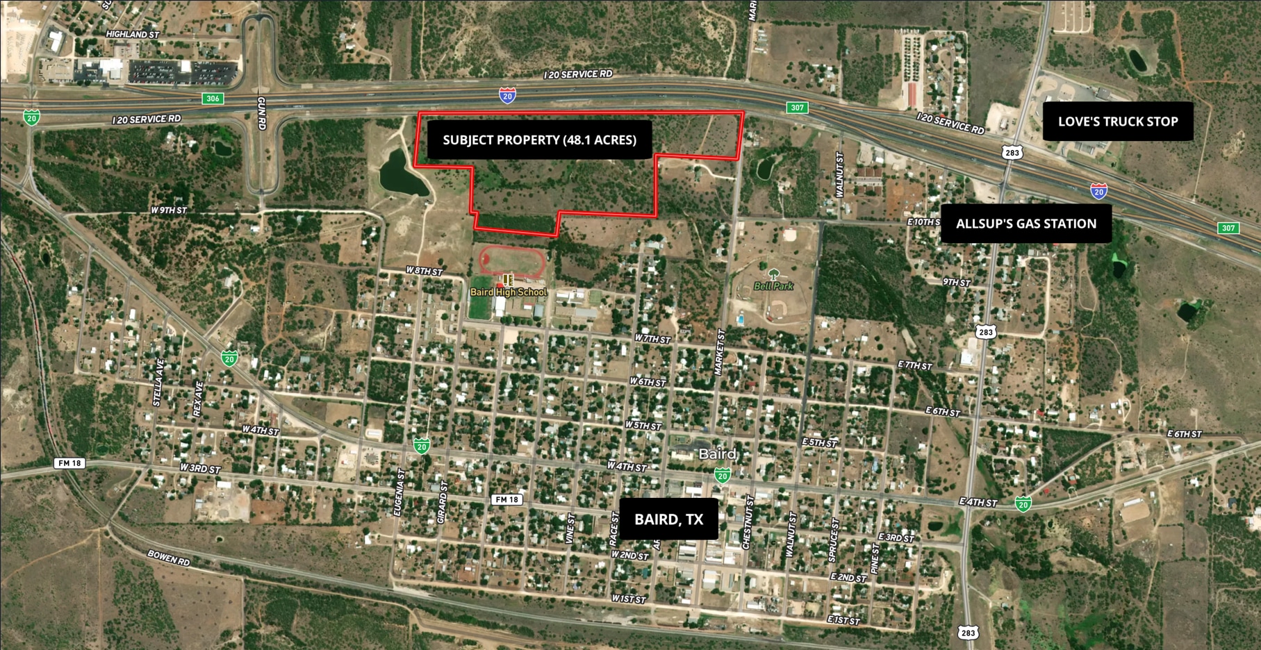 I-20 Frontage @ 9th St, Baird, TX for Sale