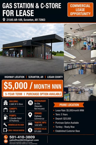 Scranton, AR Retail - 21545 AR-109
