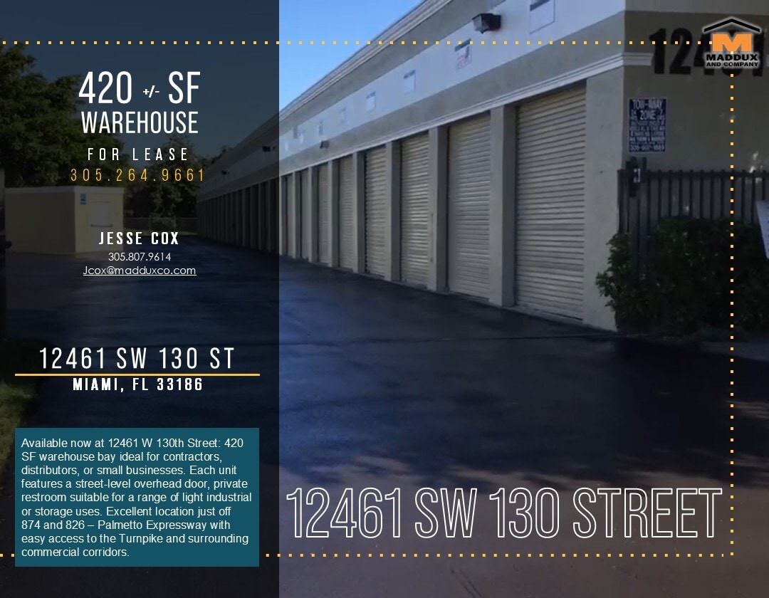 12461-12471 SW 130th St, Miami, FL for Rent