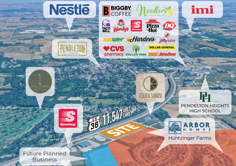 7304-7412 US-36, Pendleton, IN for Rent