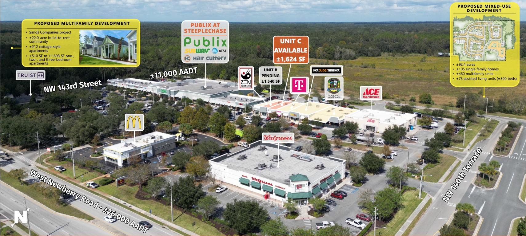 14130-14266 W Newberry Rd, Newberry, FL for Rent