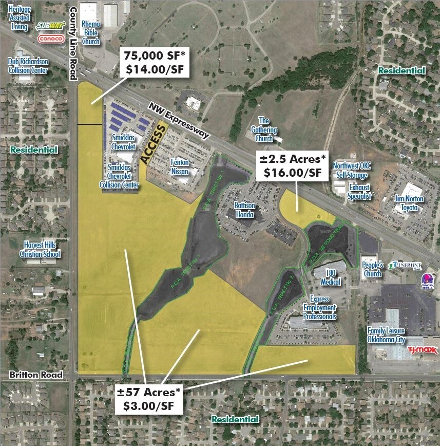 NW Expressway & County Line Rd, Oklahoma City, OK for Sale