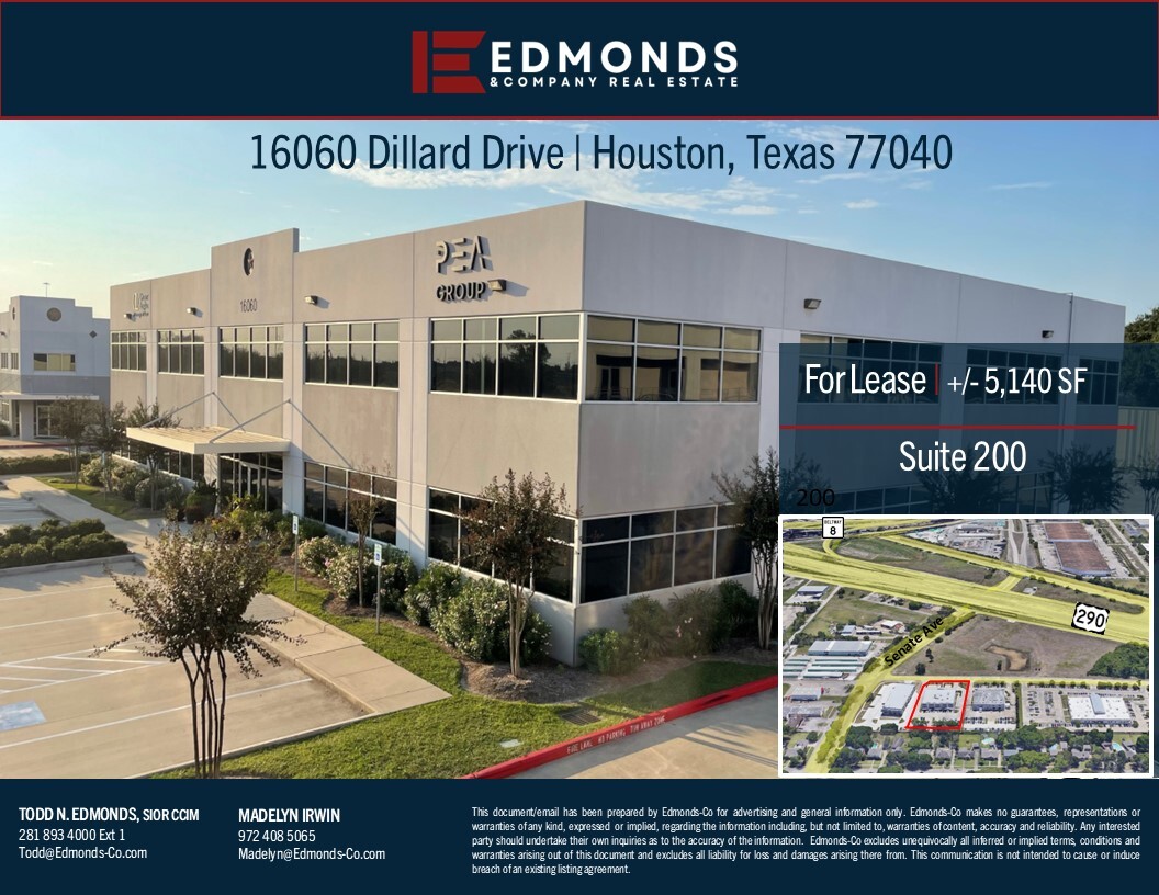 16060 Dillard Dr, Jersey Village, TX for Rent