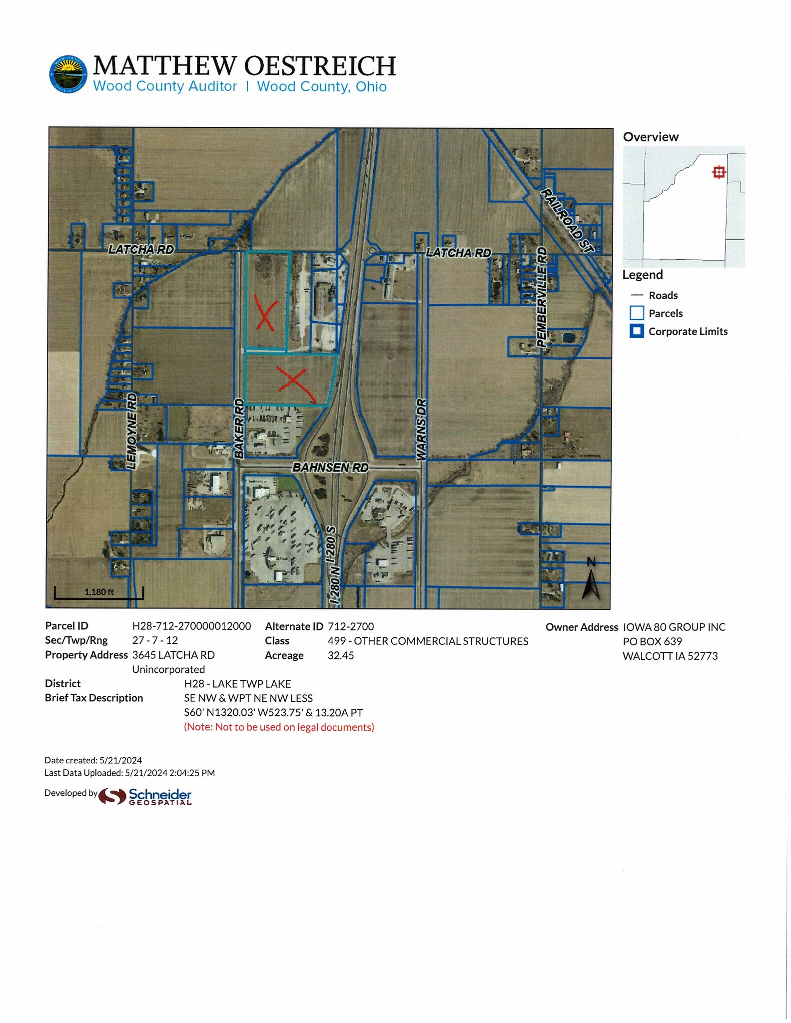 I-280 and Bahnsen Rd @ Baker Rd., Perrysburg, OH for Sale