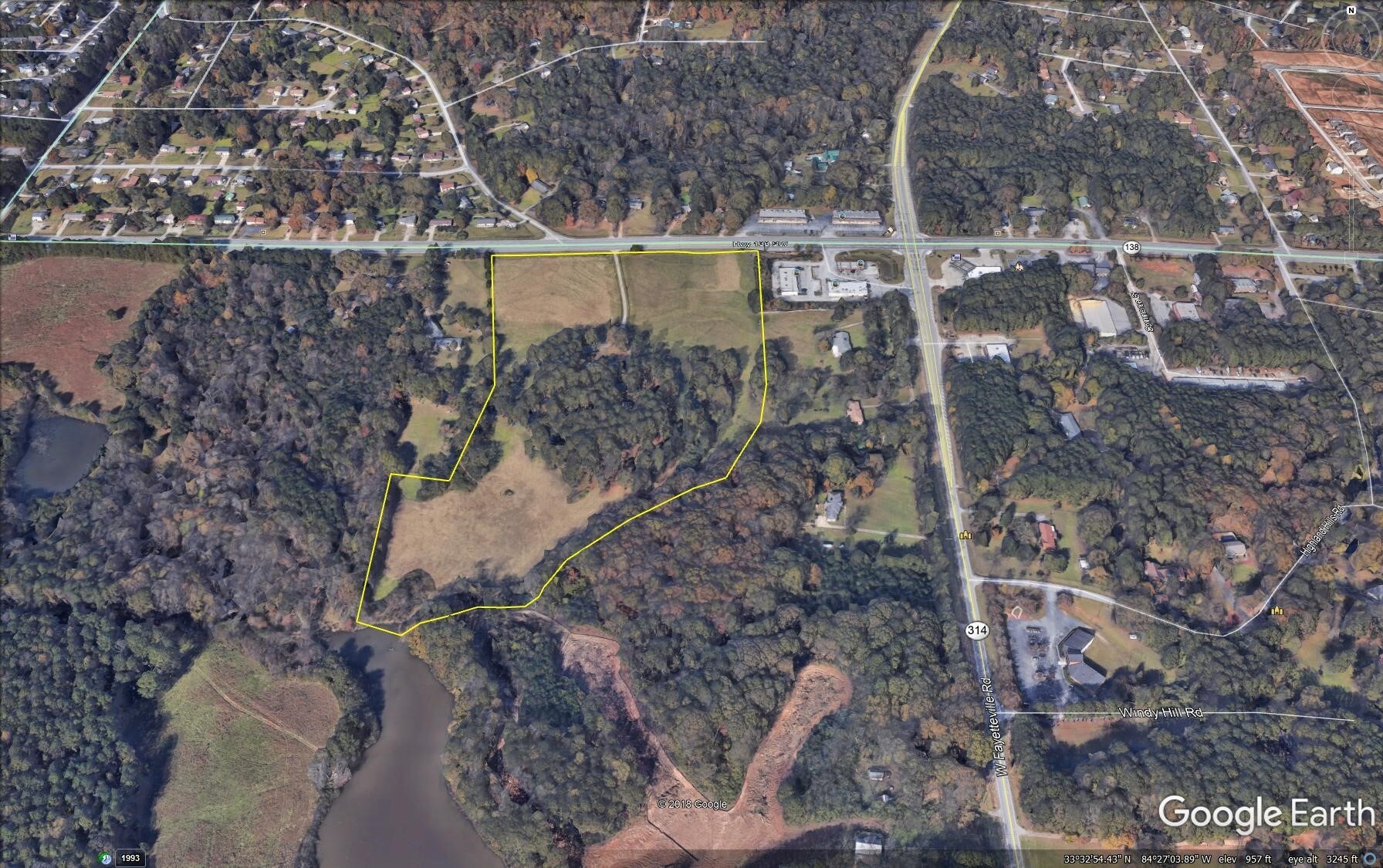 2290 Hwy 138 Fayetteville, GA 30214 Land Property for Lease on