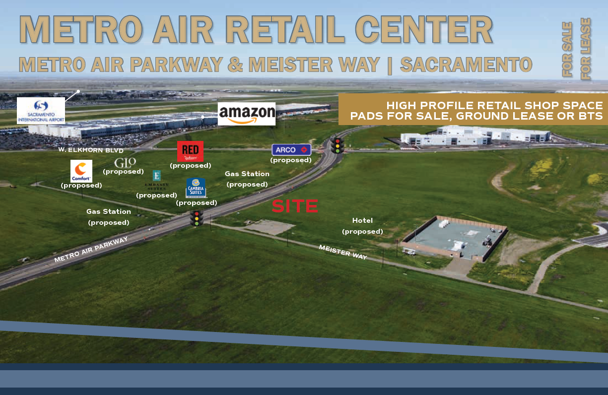 NEC Metro Air Parkway and Meister way, Sacramento, CA for Rent