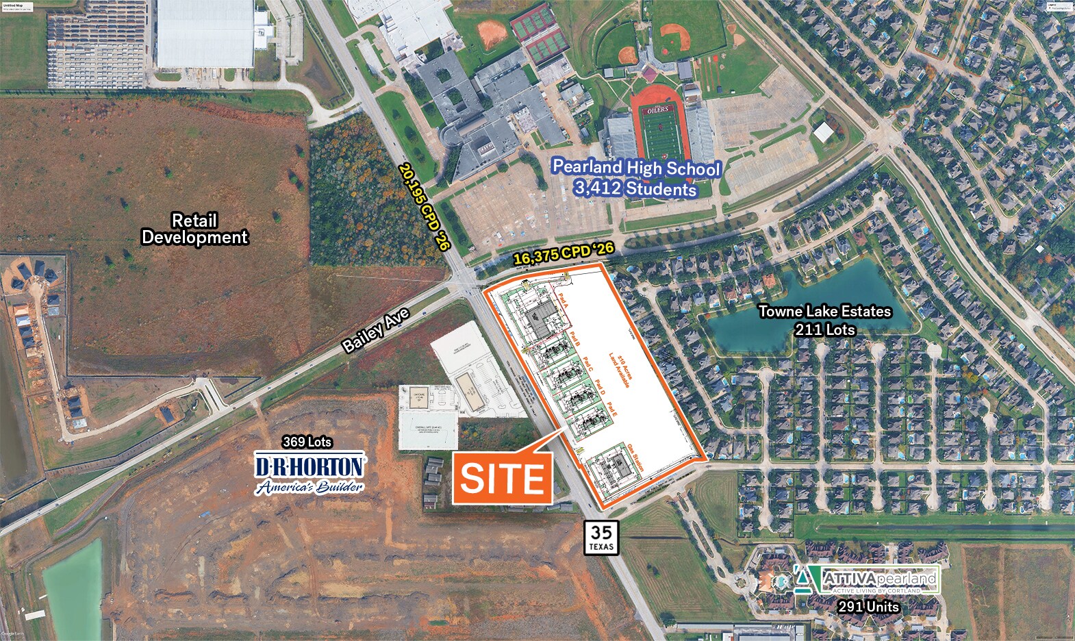 Hwy 35 & Oiler Dr, Pearland, TX for Rent