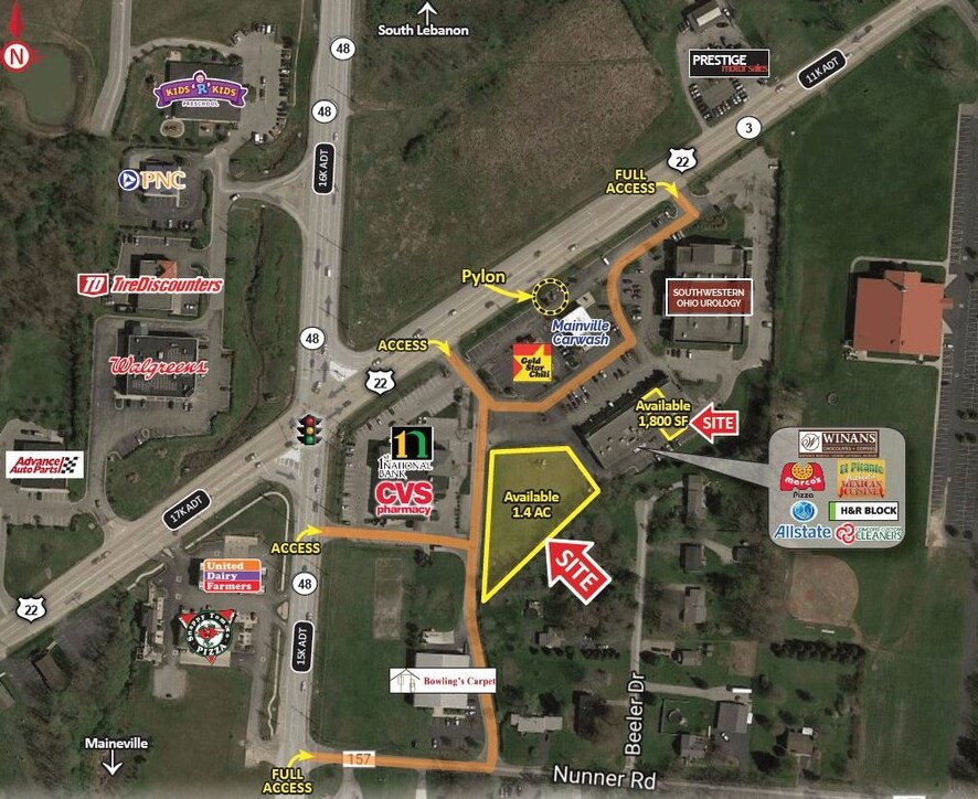 15 East US 22/3 Maineville, OH 45039 Land Property for Lease on