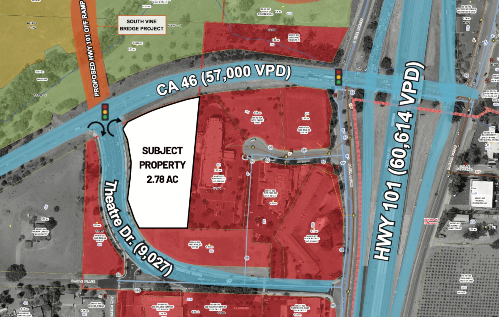 SE CNR of Hwy 46 and Theatre Dr, Paso Robles, CA for Rent