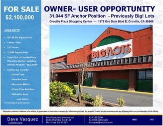 Oroville, CA Department Store - 1815-1985 Oro Dam Blvd E