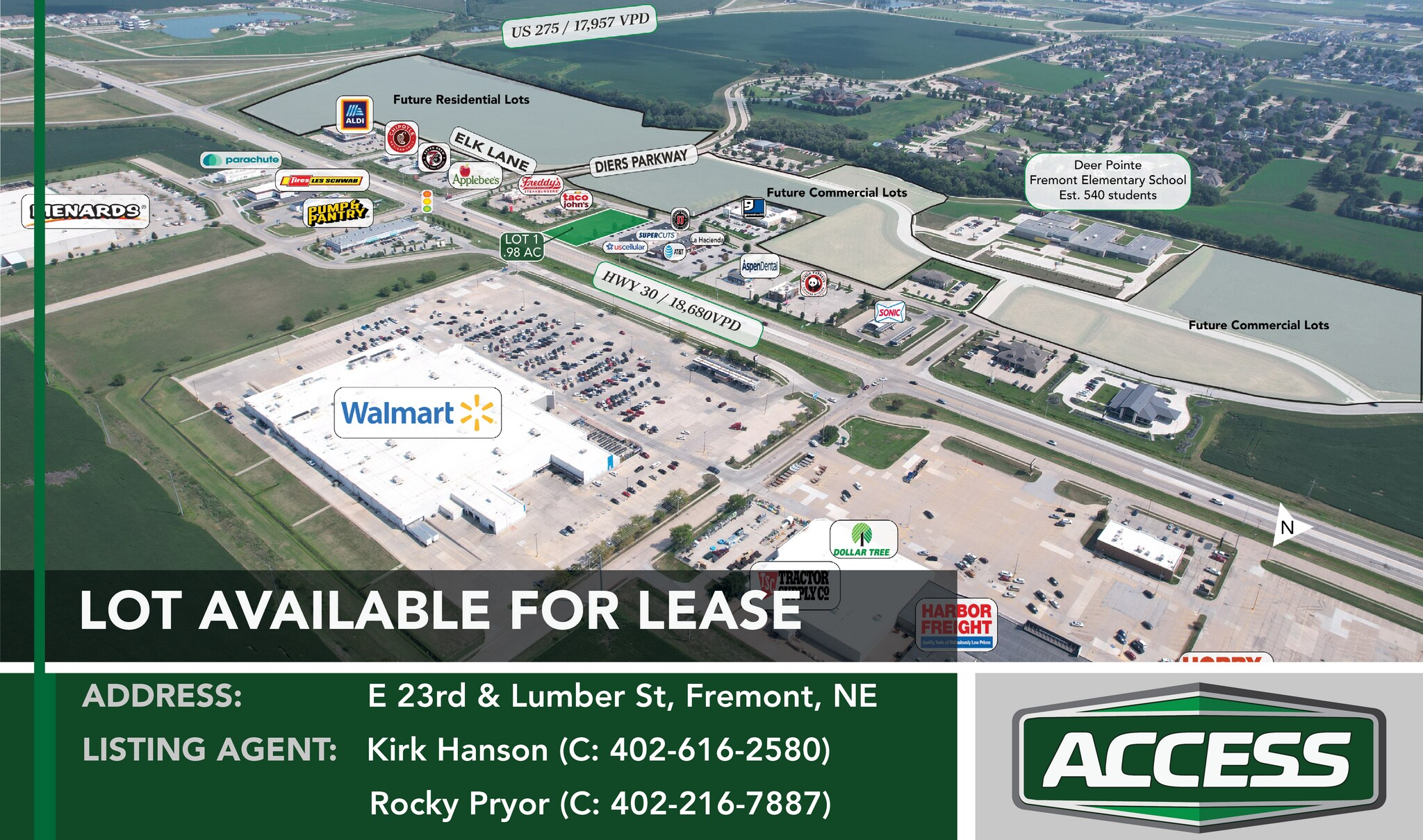 23rd and Lumber St., Fremont, NE for Rent
