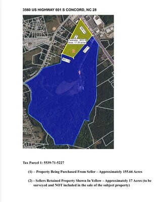Concord, NC Commercial Land - 3556 US 601 Concord, NC Commercial Land - 3556 US 601