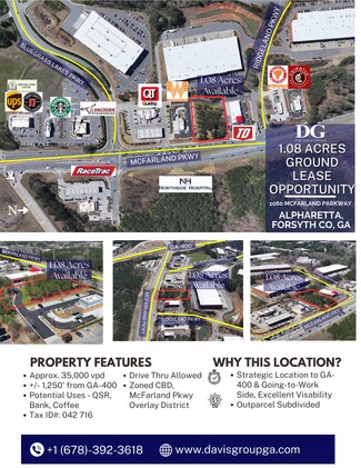 Alpharetta, GA Commercial Land - 1060 McFarland Pky