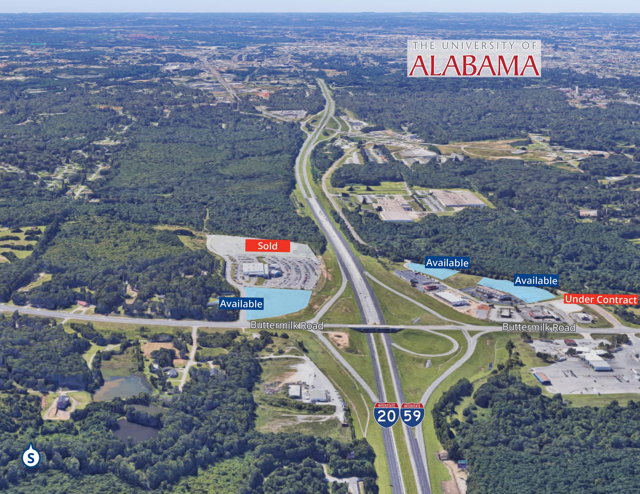 Interstate 20/59 @ Buttermilk Road, Cottondale, AL for Sale