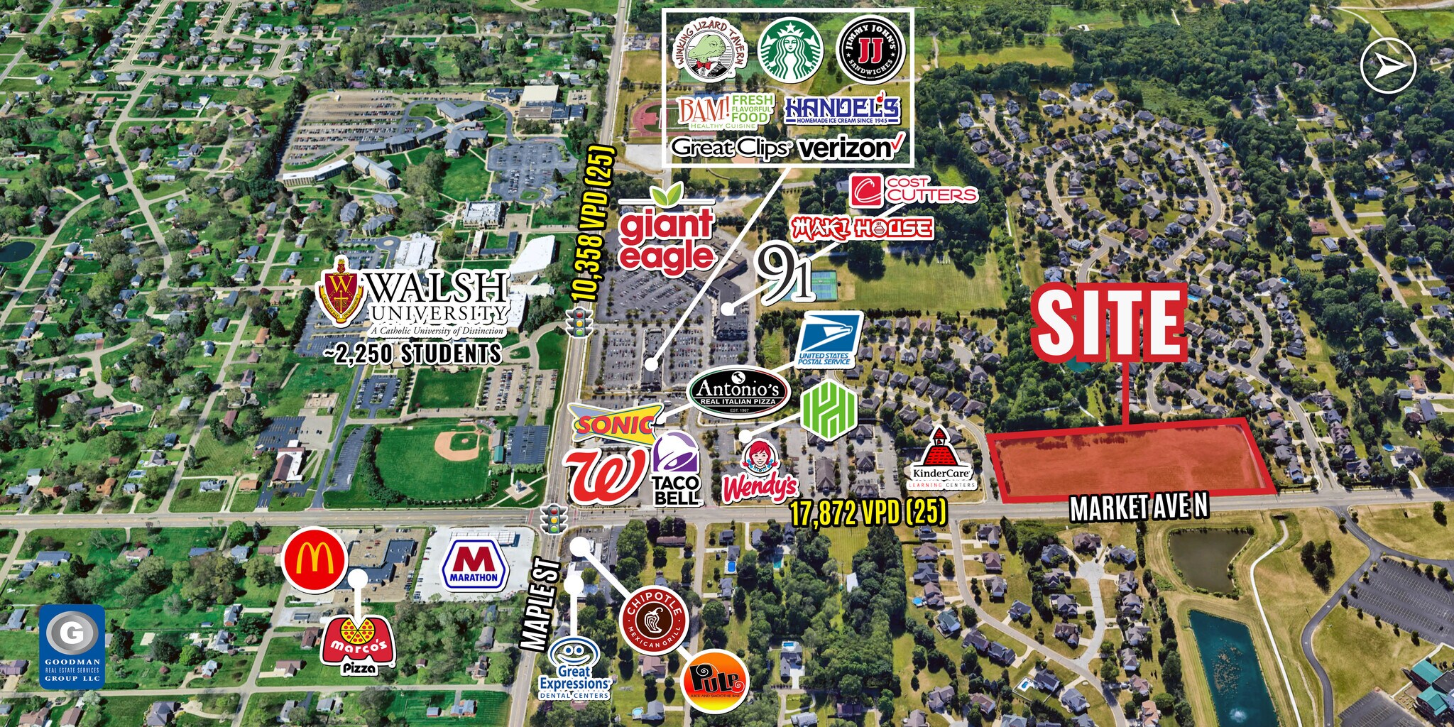 N Market Ave @ Kingscote Cir NE, North Canton, OH for Rent