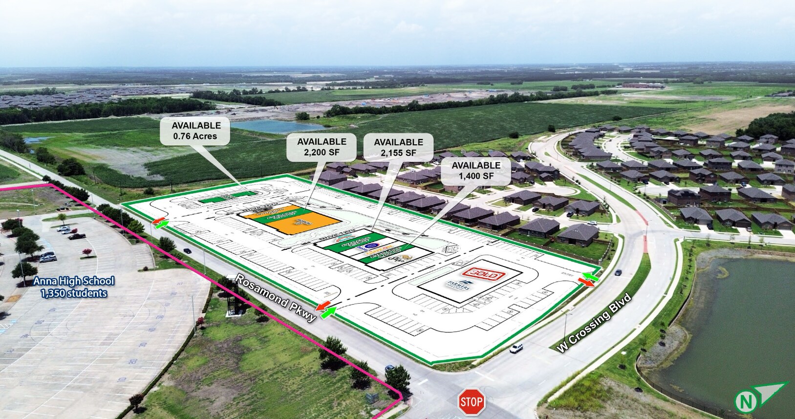 NWC of West Crossing & Rosamond Pkwy blvd, Anna, TX for Rent