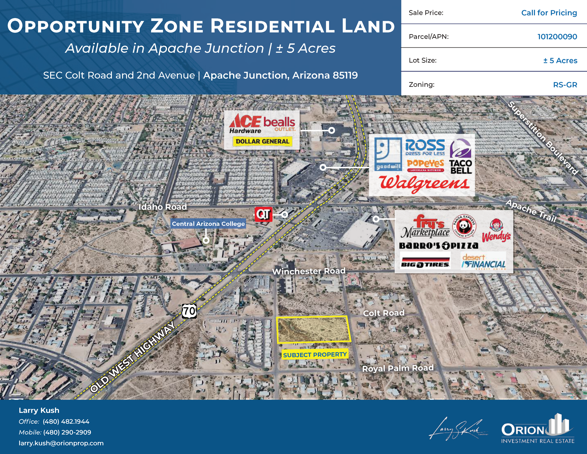 Colt Rd & 2nd Ave, Apache Junction, AZ for Sale