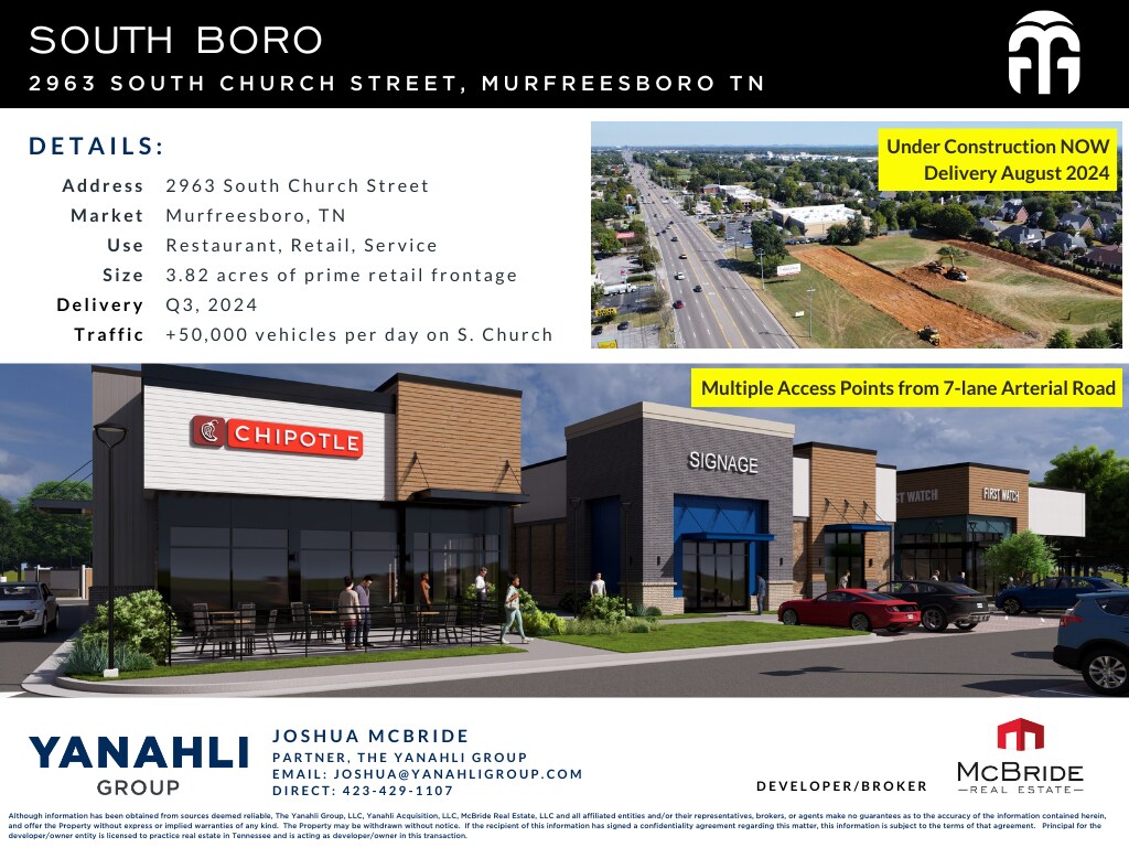 2963 S Church St Murfreesboro, TN 37127 Retail Property for Lease on