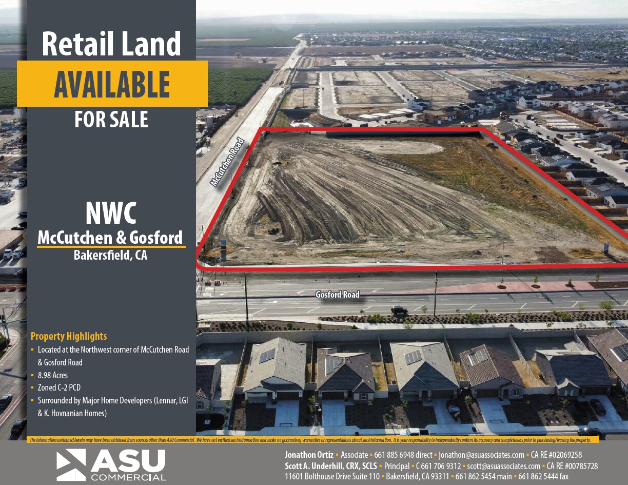 Gosford Rd @ McCutchen Road, Bakersfield, CA for Sale