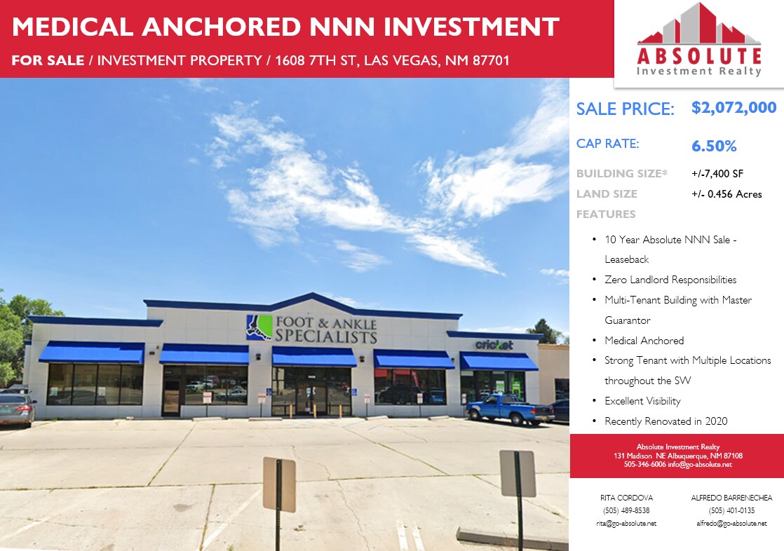 1608 7th St, Las Vegas, NM for Sale