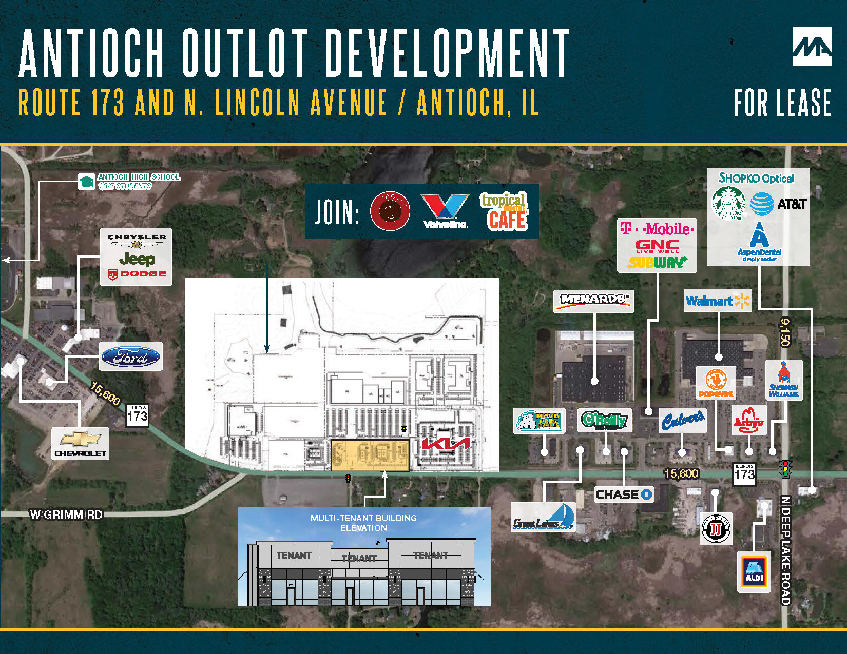 Route 173 & N Lincoln Ave, Antioch, IL for Rent