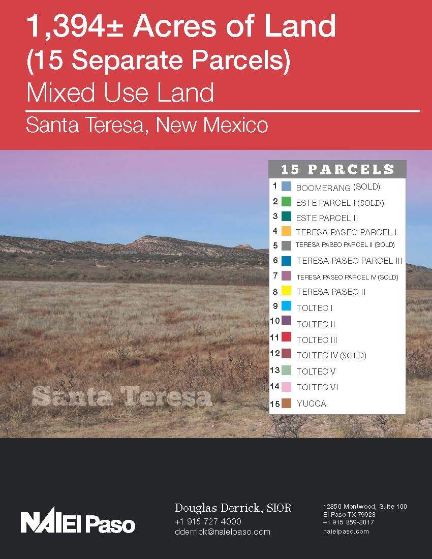 Pete Dominici Hwy & McNutt Rd Santa Teresa, NM 88008 Land Property