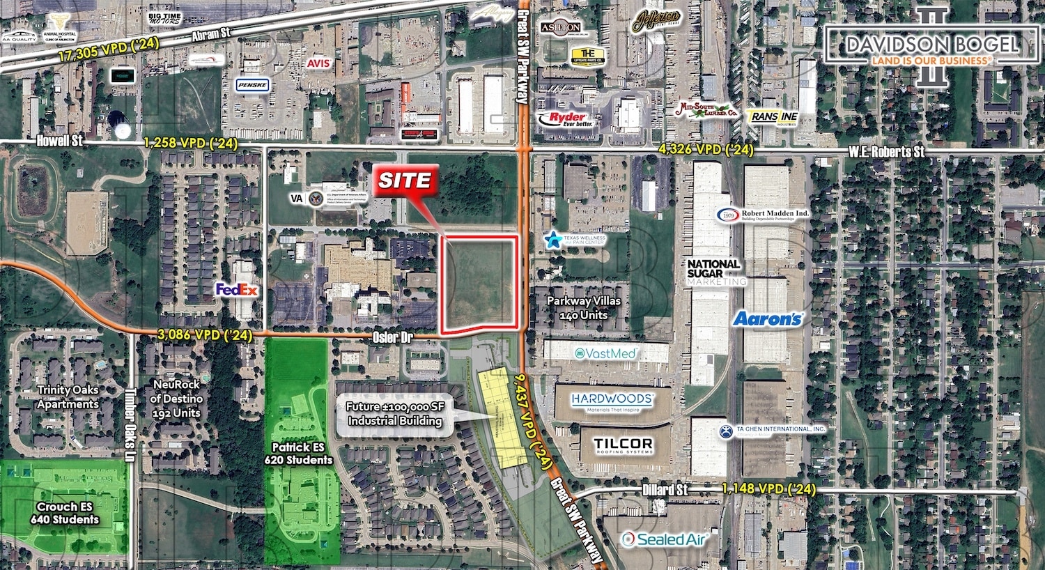 S. Great Southwest Parkway @ Osler Dr., Grand Prairie, TX for Sale