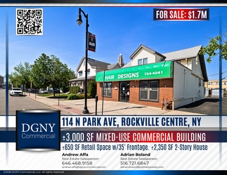 Rockville Centre, NY Storefront Retail/Residential - 114 N Park Ave Rockville Centre, NY Storefront Retail/Residential - 114 N Park Ave