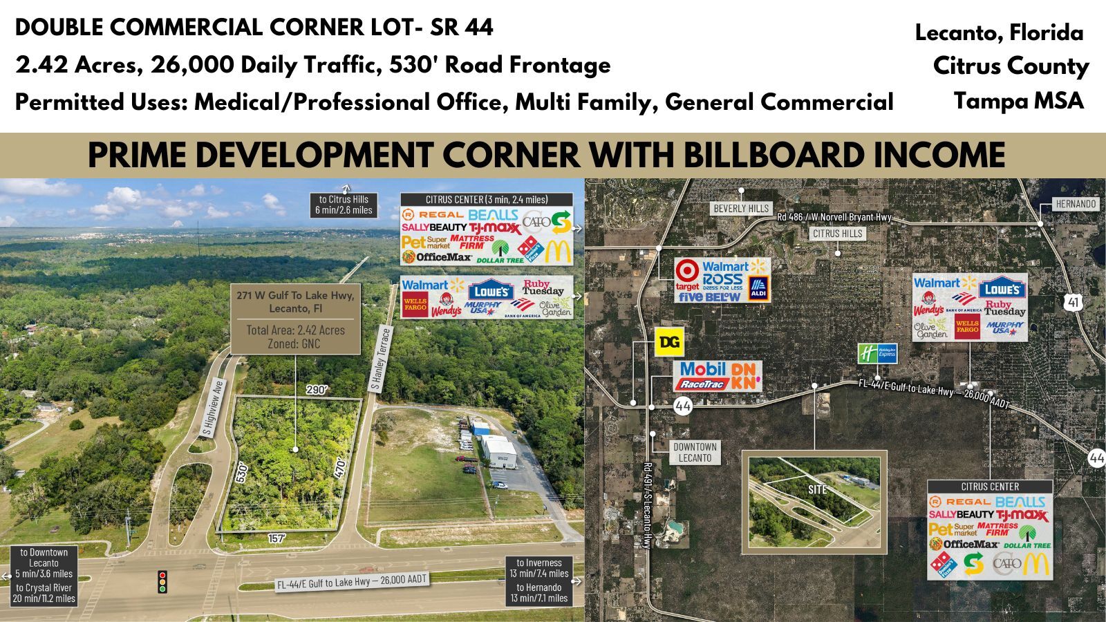 271 W Gulf to Lake Hwy, Lecanto, FL for Sale