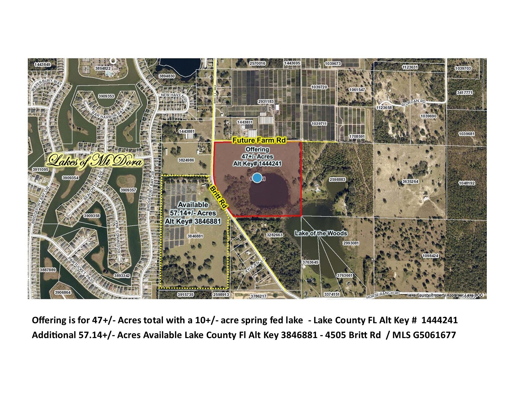 Future Farm & Britt Rd, Mount Dora, FL for Sale