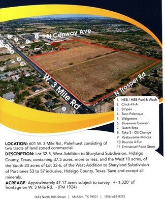 Palmhurst, TX Commercial Land - 601 W Mile 3 Rd