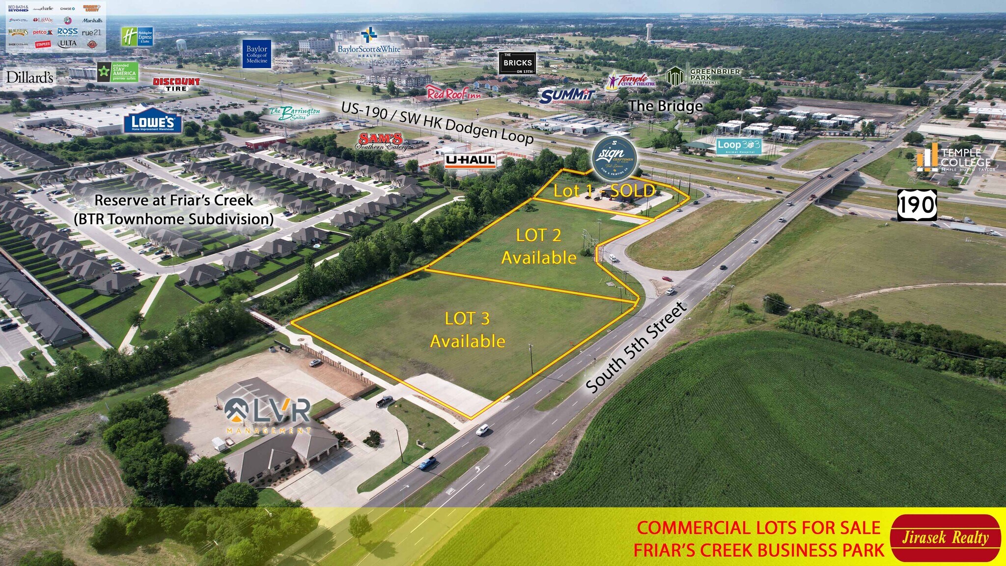SW HK Dodgen Loop 363 & S 5th St @ State Hwy 36, Temple, TX for Sale