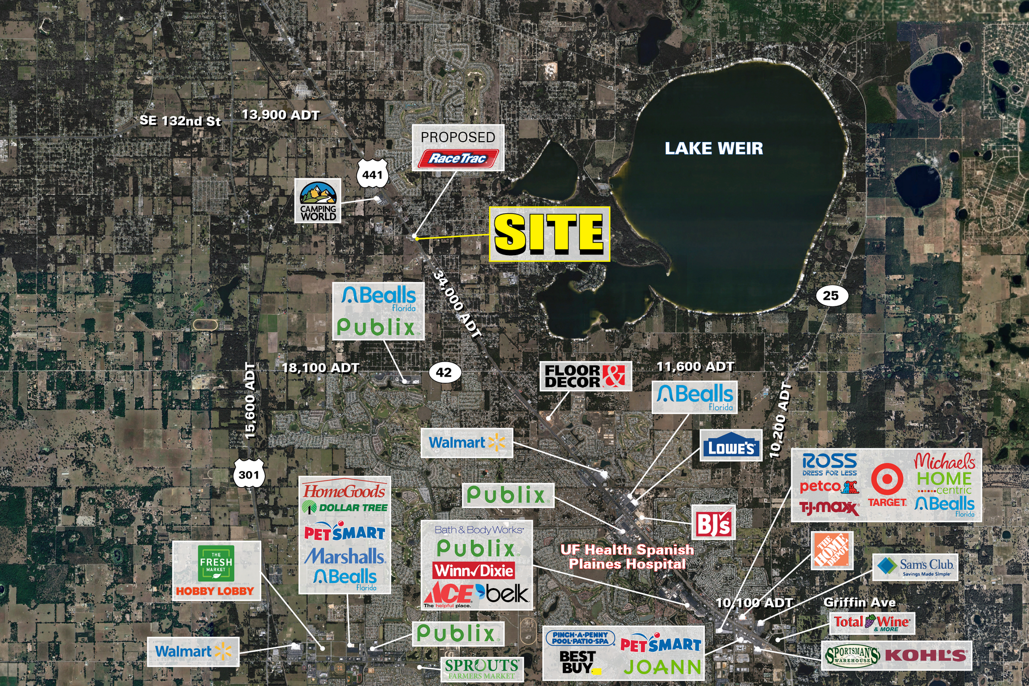 SEC of US 441 @ Sunset Harbor Rd, Summerfield, FL for Rent