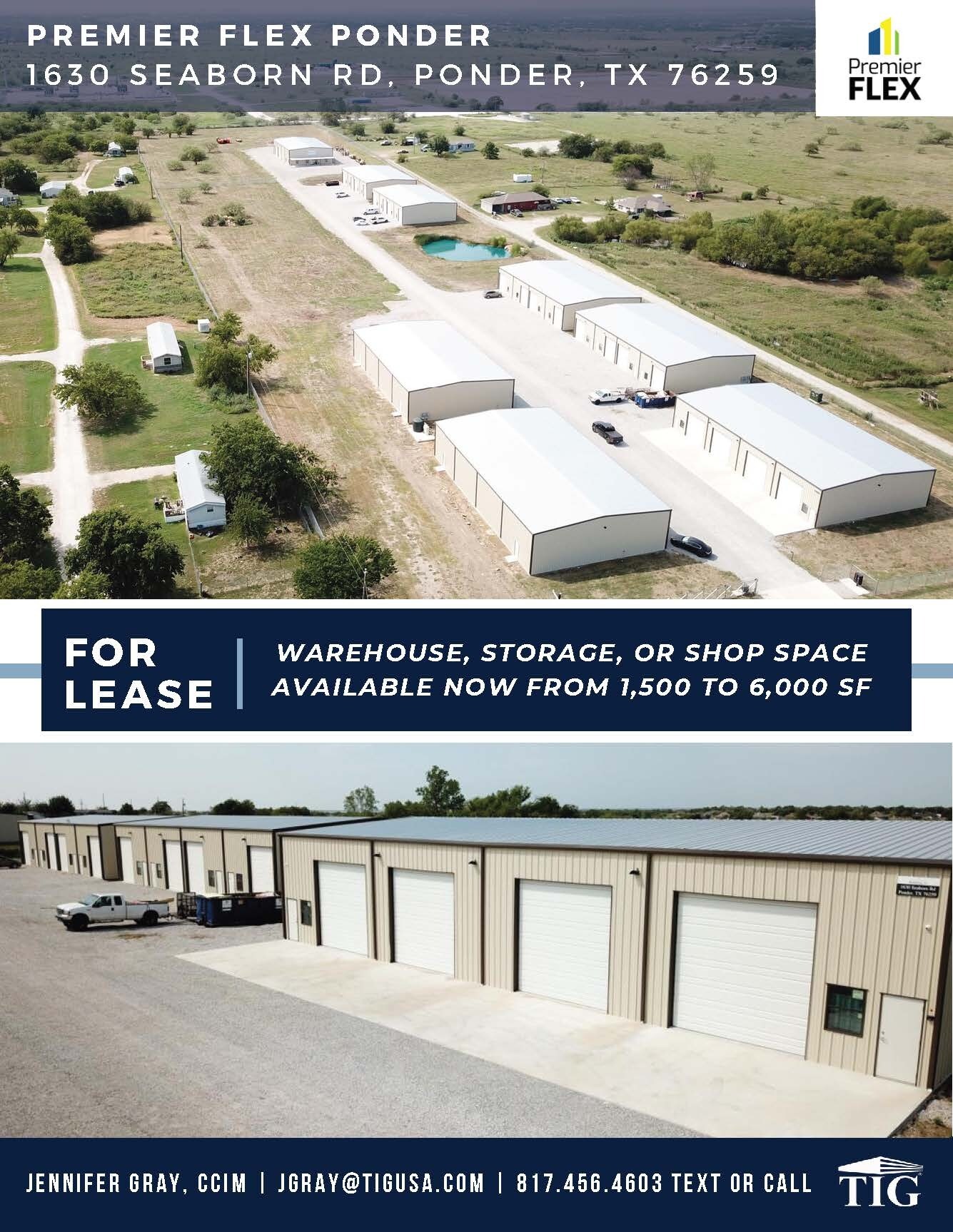 1630 Seaborn Rd Ponder, TX 76259 Industrial Property for Lease on