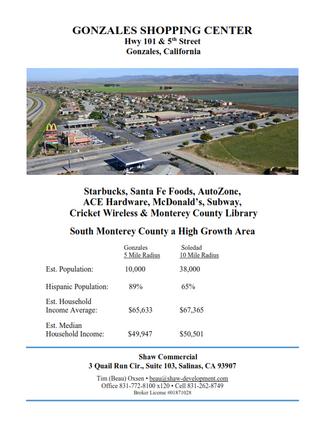 Gonzales, CA Office/Retail - 851 5th St