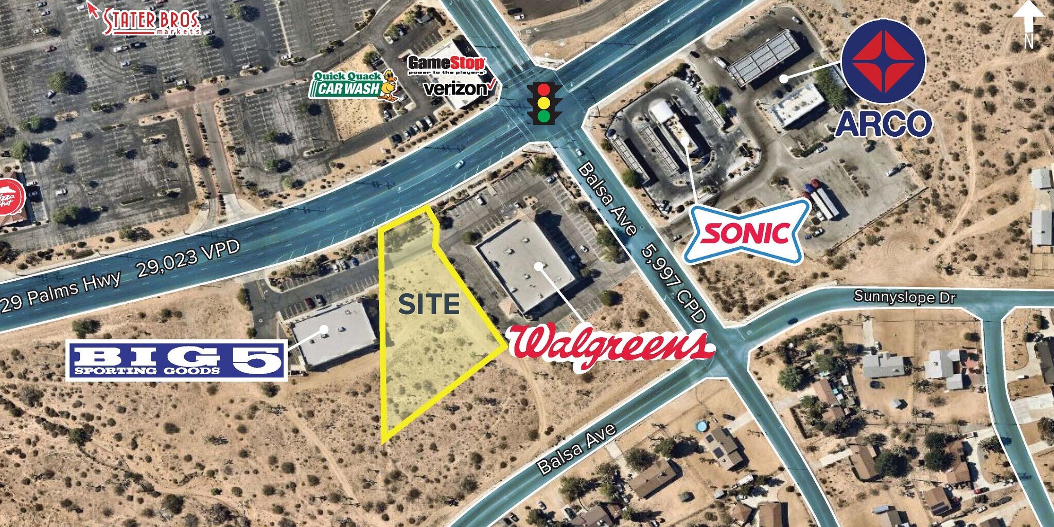 29 Palms Hwy (Hwy 62) & Balsa Ave, Yucca Valley, CA for Sale