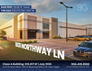 Laredo, TX Warehouse - 1031 Northway Ln Laredo, TX Warehouse - 1031 Northway Ln