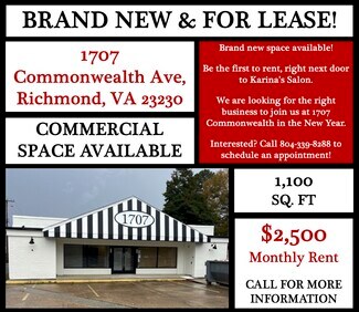 Richmond, VA Retail - 1707 Commonwealth Ave
