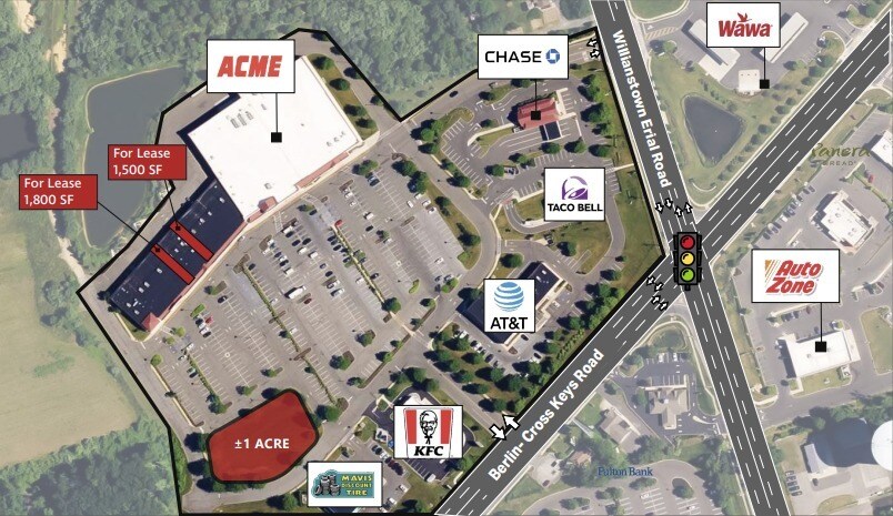 505-545 Berlin Cross Keys Rd, Sicklerville, NJ for Rent